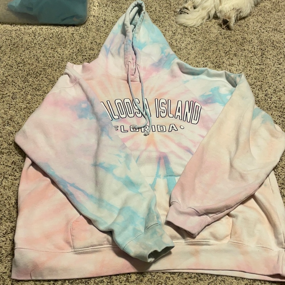 oversized tie die sweatshirt